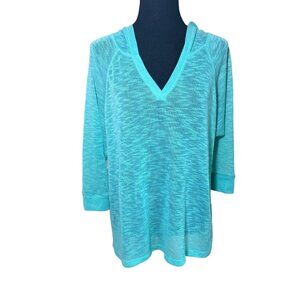Hollister Y2K New Preppy LIght Weight Sky Blue Semi Sheer Sweater hoodie Women M